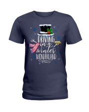 Driving in a winter wonderland Ladies T-Shirt tile