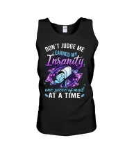 Don't judge me I earned my instanity one piece Unisex Tank tile