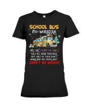 School bus co-workers Premium Fit Ladies Tee tile