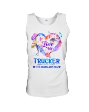 I Love My Trucker To The Moon And Back Unisex Tank tile