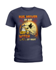 Bus Driver By Day Witch By Night Ladies T-Shirt tile