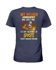 My welder skills are just fine Ladies T-Shirt tile