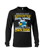 Watch out exhausted postal worker annoy Long Sleeve Tee tile