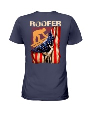 Roofer flag Ladies T-Shirt tile