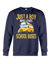 Just A Boy Who Loves School Buses Crewneck Sweatshirt tile