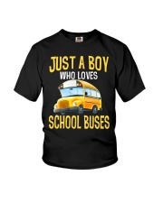 Just A Boy Who Loves School Buses Youth T-Shirt front