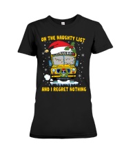 On the naughty list and I regret nothing Premium Fit Ladies Tee tile