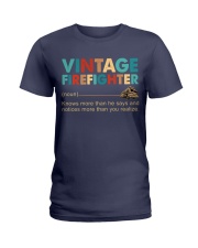 Firefighter vintage Ladies T-Shirt tile