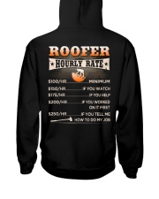 Roofer hourly rate Hooded Sweatshirt back
