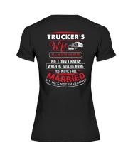 Trucker Wife Married He's Not Imaginary Premium Fit Ladies Tee tile