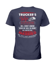 Trucker Wife Married He's Not Imaginary Ladies T-Shirt tile