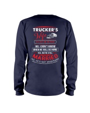 Trucker Wife Married He's Not Imaginary Long Sleeve Tee tile