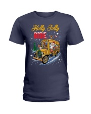 Holly jolly ride bus driver Ladies T-Shirt tile