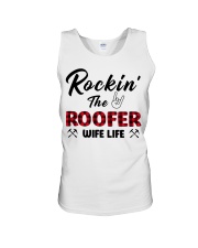 Rockin' the roofer wife life Unisex Tank tile