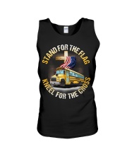 Stand for the flag kneel for the cross Unisex Tank tile