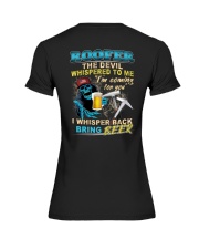 Roofer the devil whispered to me I whisper back Premium Fit Ladies Tee tile