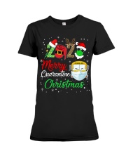 Merry quarantine school bus christmas Premium Fit Ladies Tee tile
