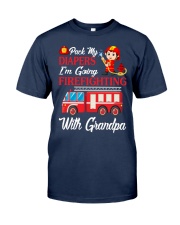 Pack my diapers Im going firefighting with granpa Classic T-Shirt tile