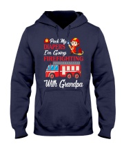 Pack my diapers Im going firefighting with granpa Hooded Sweatshirt tile