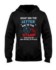 What did the letter say to the stamp Hooded Sweatshirt tile