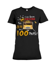 I've been driving the bus for 100 days Premium Fit Ladies Tee tile