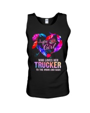 Just A Girl Who Loves Her Trucker Unisex Tank tile