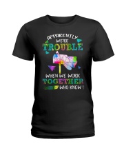 Postal Worker - we work Ladies T-Shirt tile