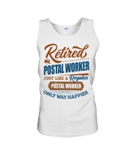 Retired Postal Worker Only Way Happier Unisex Tank tile