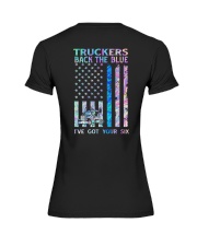 Truckers Back The Blue I've Got Your Six Premium Fit Ladies Tee tile