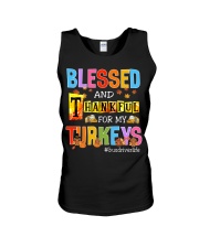Blessed and thankful for my turkeys Unisex Tank tile