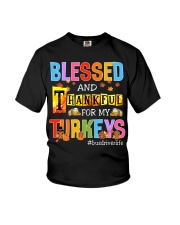 Blessed and thankful for my turkeys Youth T-Shirt tile