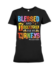 Blessed and thankful for my turkeys Premium Fit Ladies Tee tile