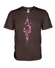 OM Zen Buddha Lotus Flower Energy Symbol Yogi Pink Pullover Hoodie V-Neck T-Shirt tile