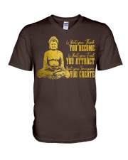 Buddha Buddhism Quote Mandala Meditation Spiritual Yoga Yogi T-Shirt V-Neck T-Shirt tile