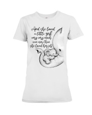 Baby elephant And she loved a little girl Nusery Premium Fit Ladies Tee tile