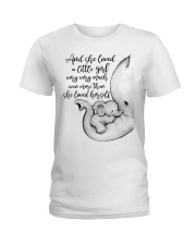 Baby elephant And she loved a little girl Nusery Ladies T-Shirt tile