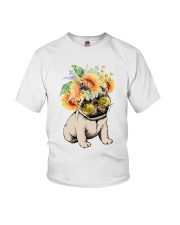 Pug hippie Youth T-Shirt tile
