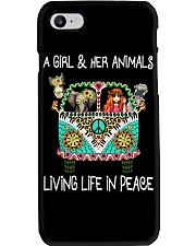 A girl and her animals living life in peace Tshirt Phone Case tile