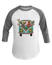 A girl and her animals living life in peace Tshirt Baseball Tee tile