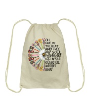 Hippie girl Oh Give Me The Beat Hippie Music Drawstring Bag tile