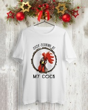 Stops Staring At My Cock Classic T-Shirt lifestyle-holiday-crewneck-front-2