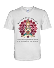 Let Go And See What Happens V-Neck T-Shirt thumbnail