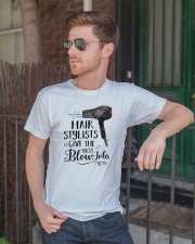 Hair Stylist Give The Best Blowjobs Premium Fit Mens Tee lifestyle-mens-crewneck-front-2