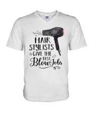 Hair Stylist Give The Best Blowjobs V-Neck T-Shirt thumbnail