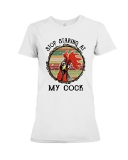 Stop Staring At My Cock Premium Fit Ladies Tee thumbnail