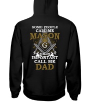 Freemasonry T-shirt The Most Important Call Me Dad Hooded Sweatshirt back