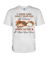My son in heaven V-Neck T-Shirt tile