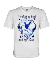 My son in heaven V-Neck T-Shirt tile