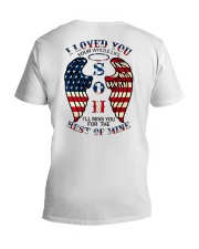 My son in heaven V-Neck T-Shirt tile