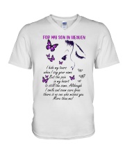 My son in heaven V-Neck T-Shirt tile